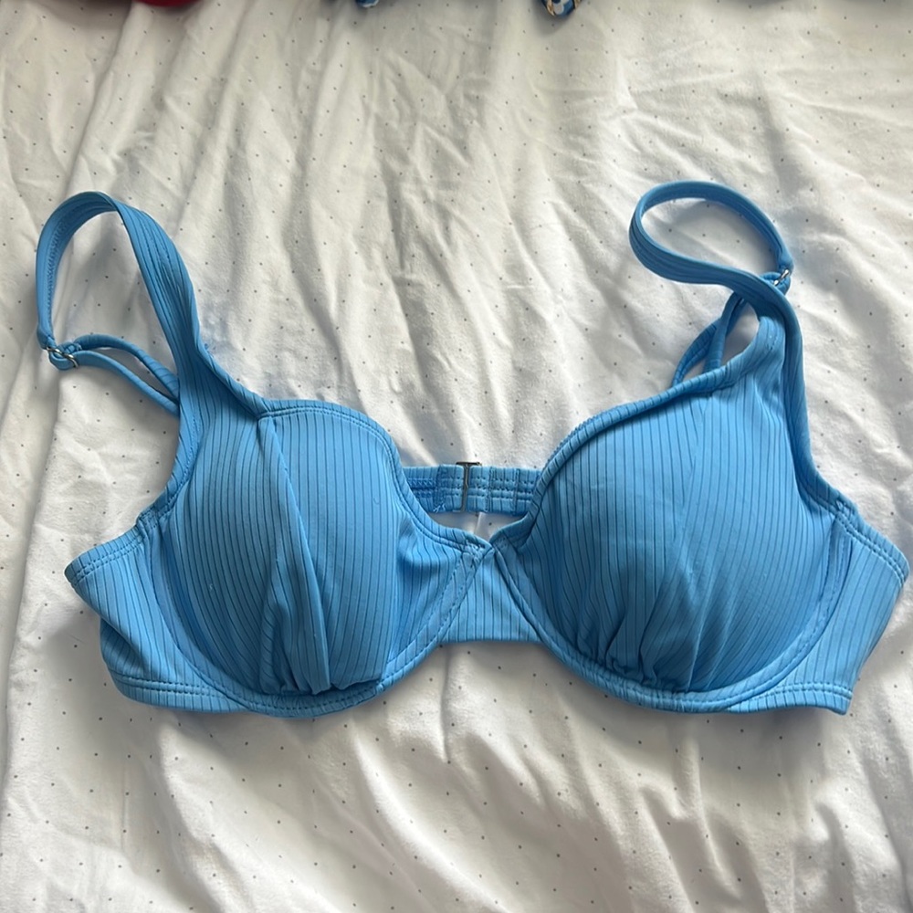blue underwear bikini top